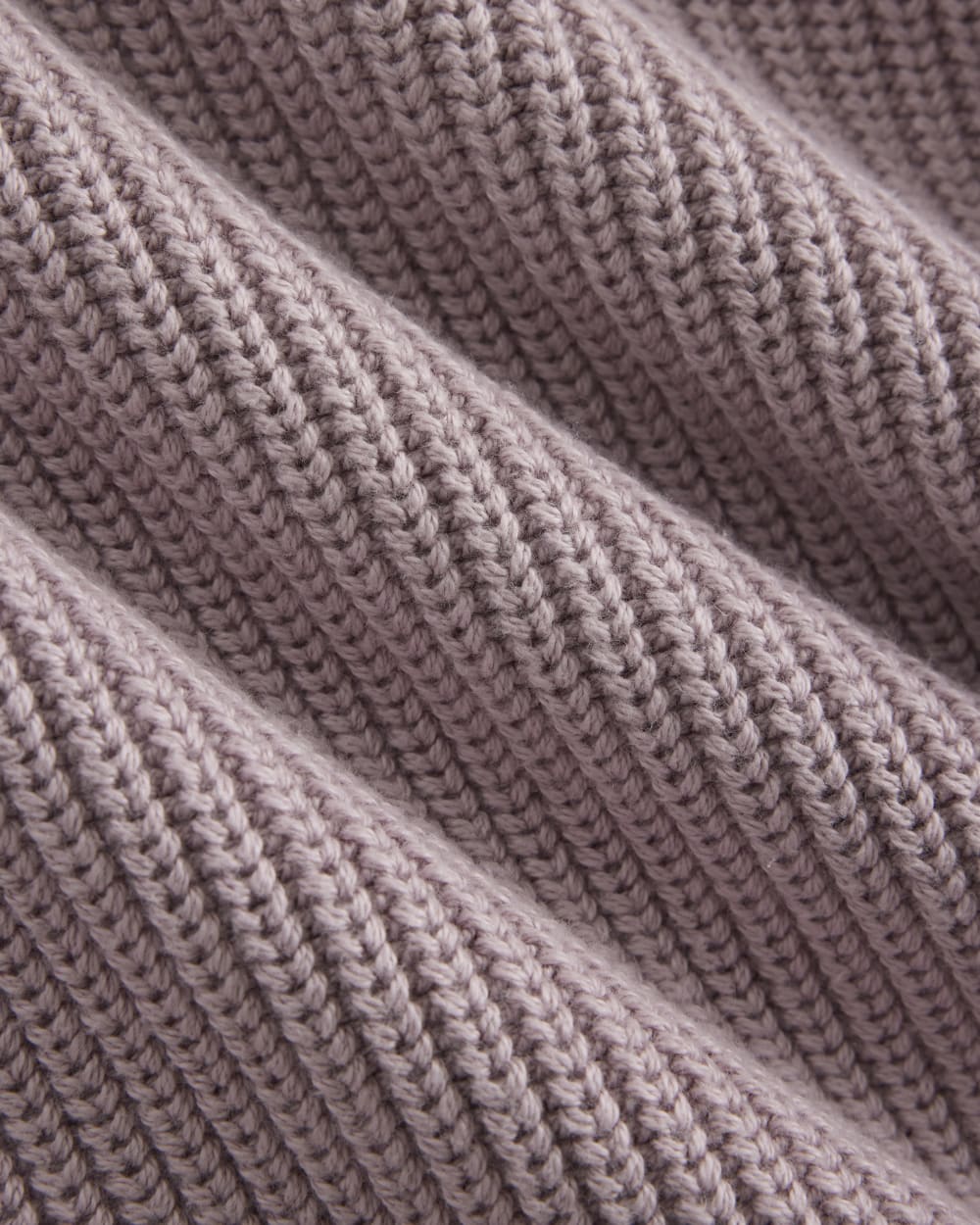 Cropped Ribbed Crew in Everyday Cotton in Burnished Lilac — detail view