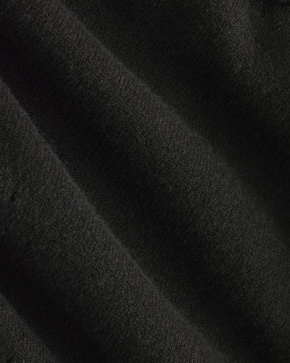 Cashmere Polo Midi Dress in Black — detail view