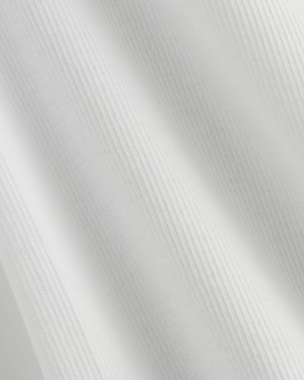 The Luxe Rib Scoop-Neck Tee in White — detail view