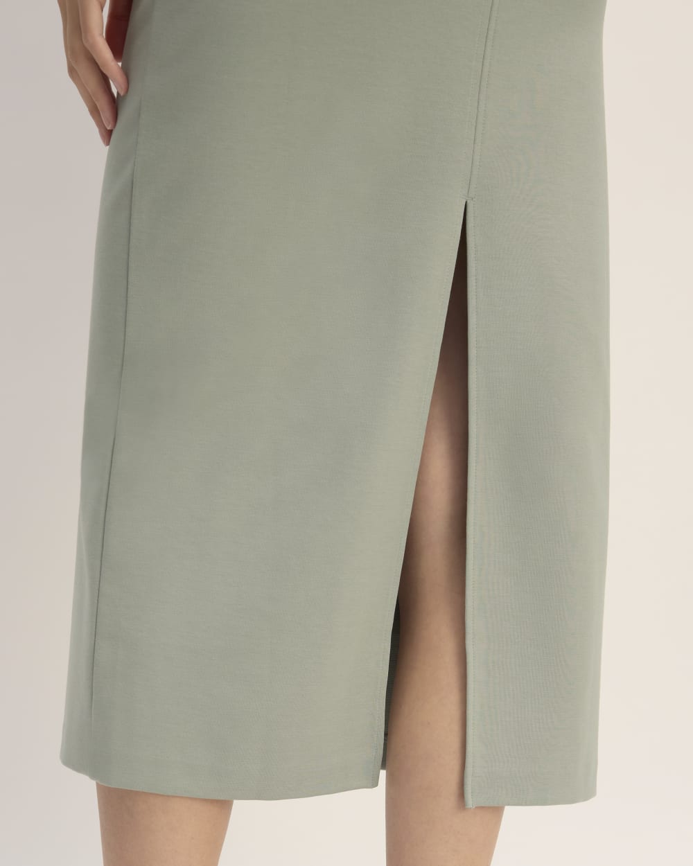 The Dream Maxi Skirt in Sage Green — detail view