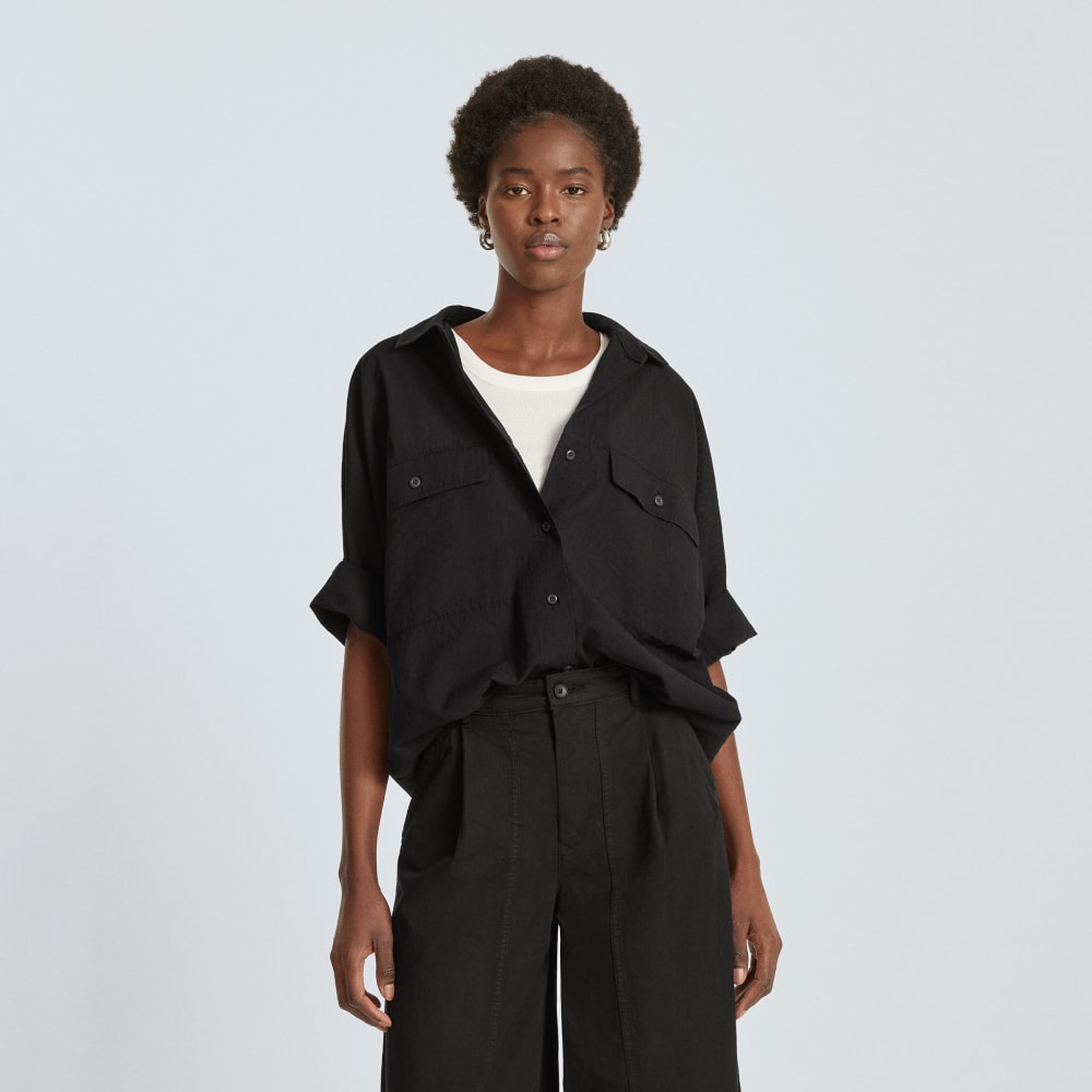 The Cotton Tourist Shirt in Black — alternate view