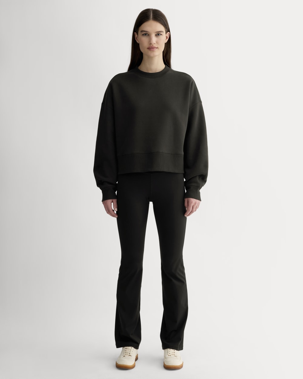 Luxe Fleece Sweatshirt in Black — detail view