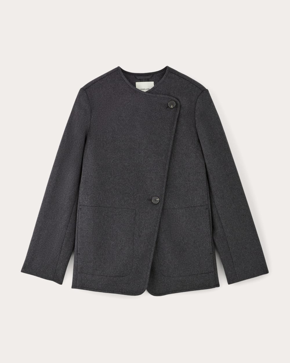 The October Coat in Dark Charcoal Melange — alternate view