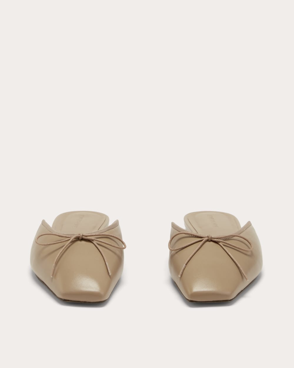 The Ballet Mule in Blush Tan — detail view