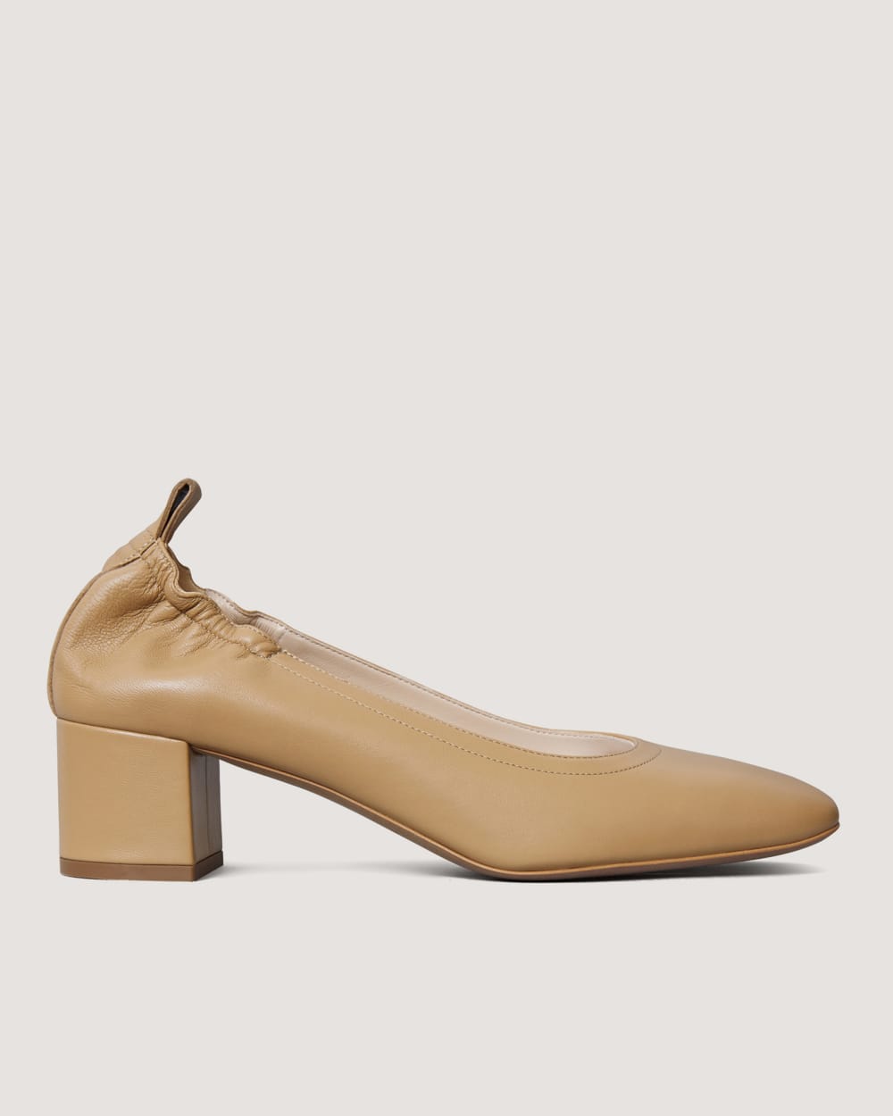 The Day Heel in Narrow Fit in Light Taupe — front view