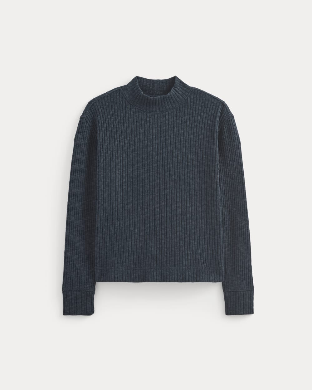 The Cozy Rib Funnel-Neck in Navy — alternate view