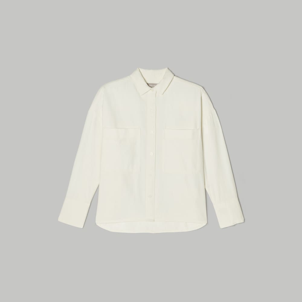The Boxy Flannel in Canvas — alternate view