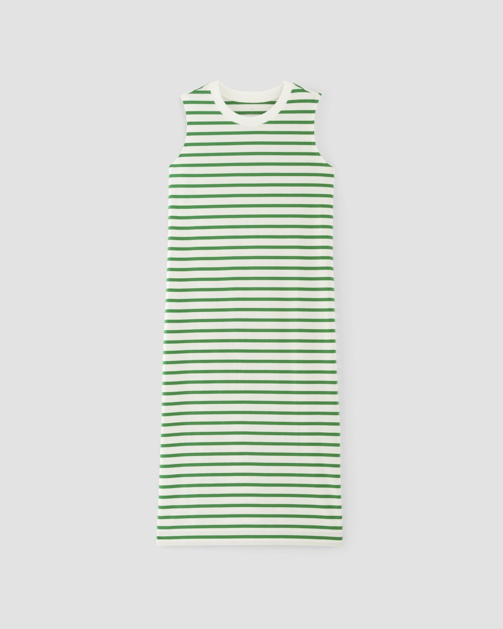 The Weekend Tank Dress in Bone / Grass Green — alternate view