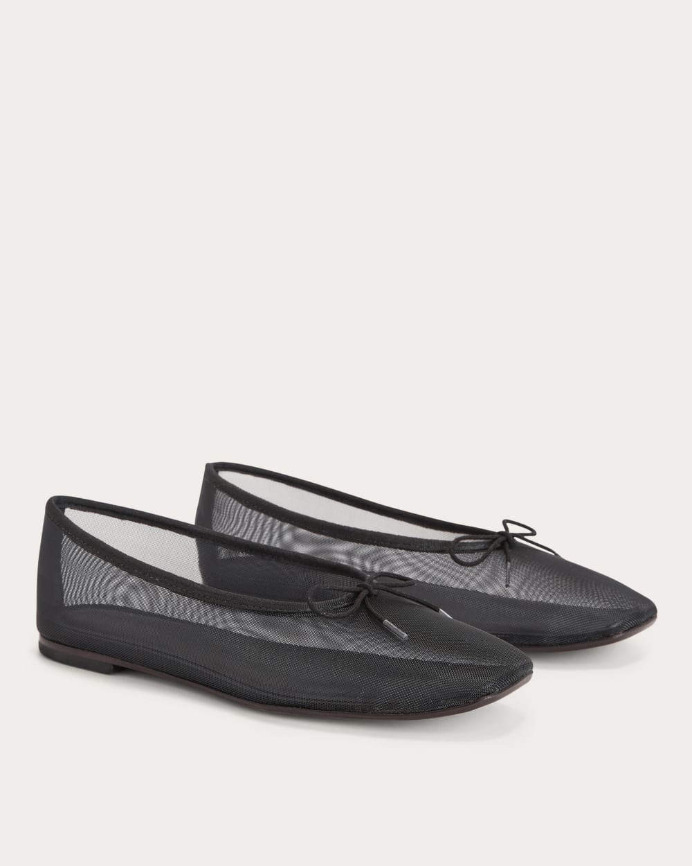 The Day Ballet Flat in Black Mesh — detail view
