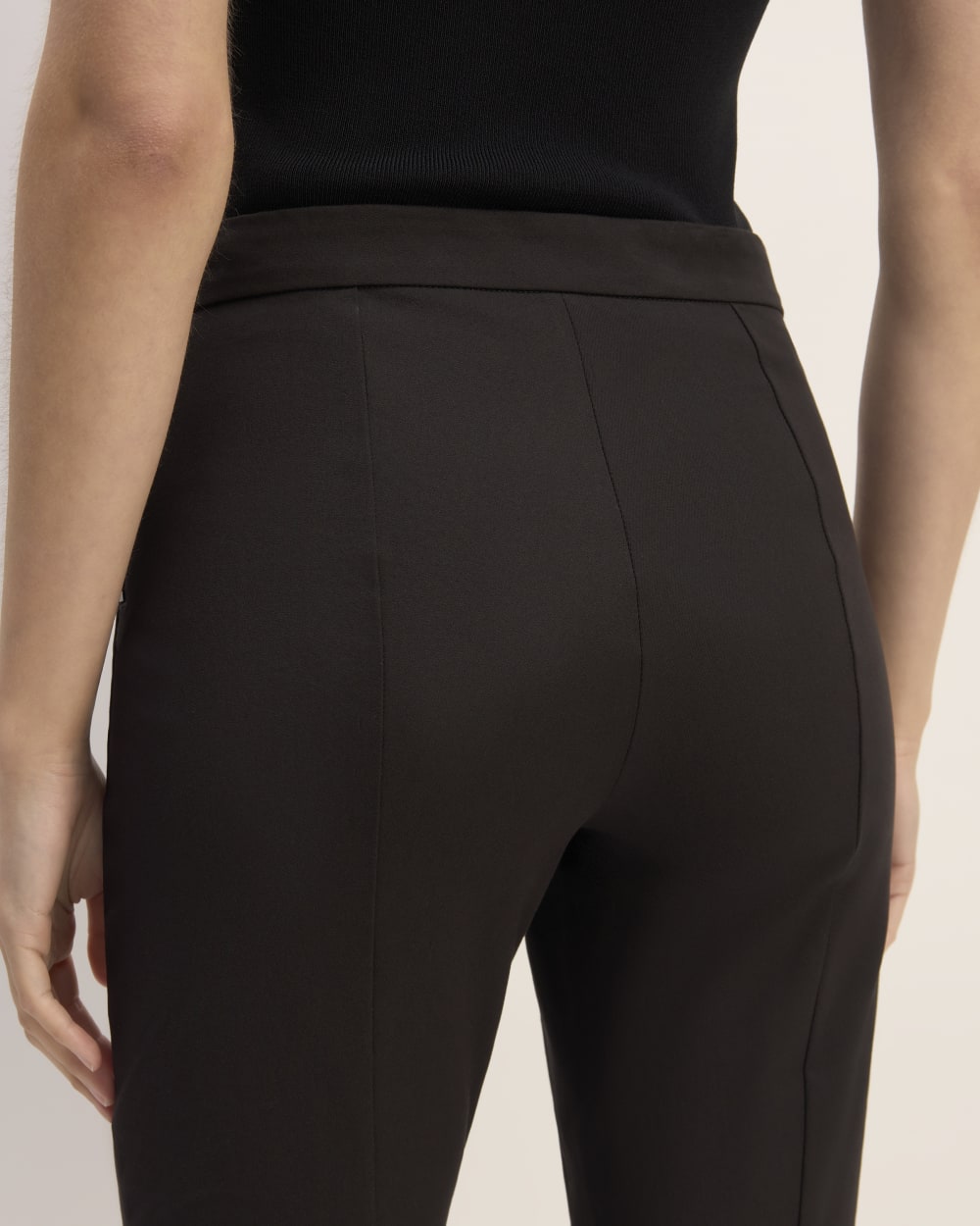 The Bi-Stretch Work Pant in Black — detail view