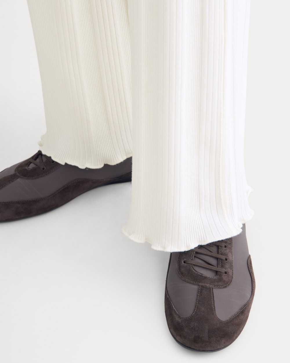 Lounge Rib Pant in Bone — detail view