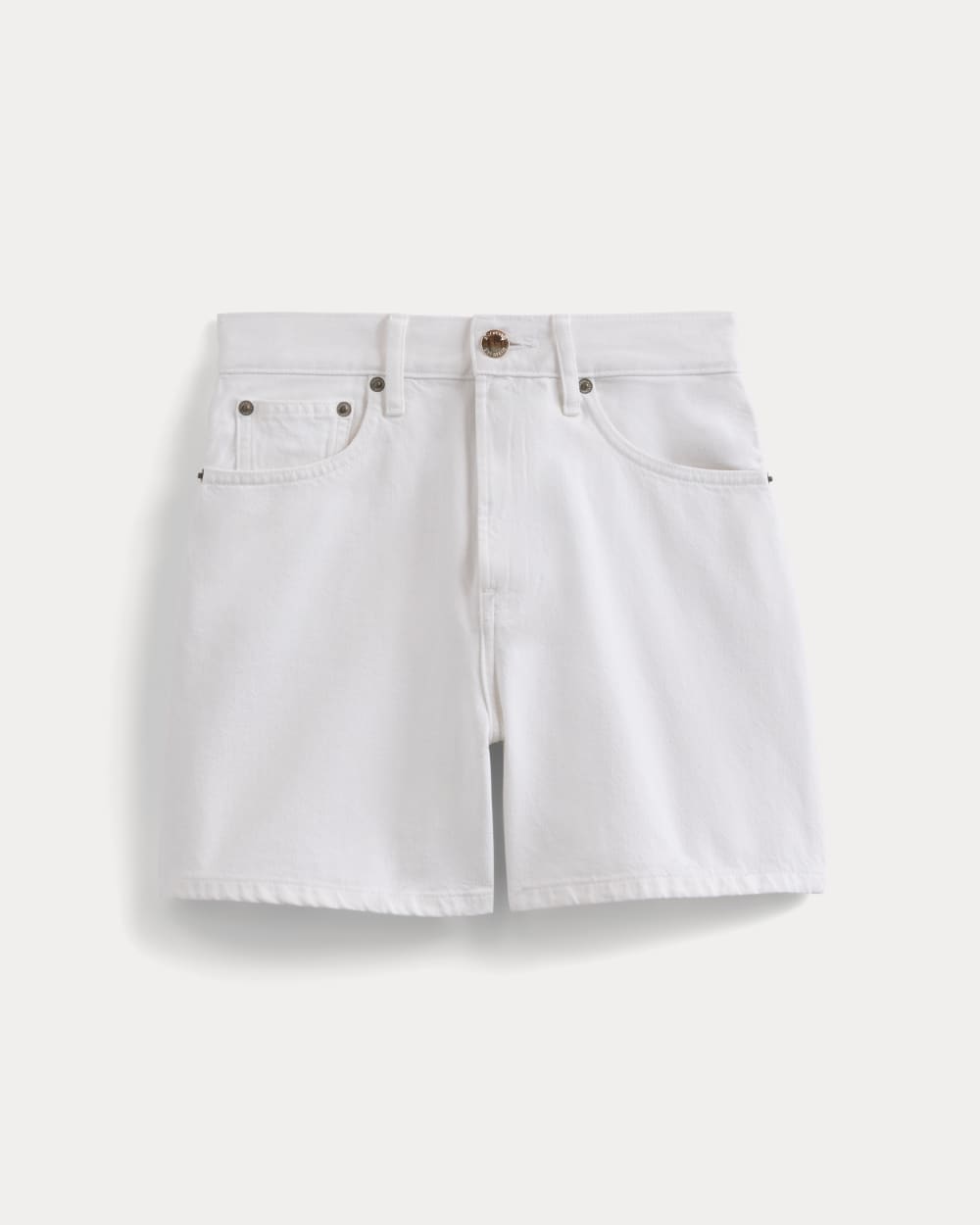 Way-High® A-Line Denim Short in Bright White — alternate view