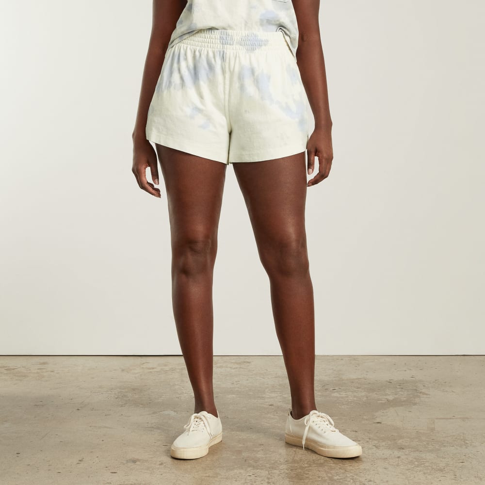 The Retro Jersey Short in Blue Slate Tie Dye — alternate view