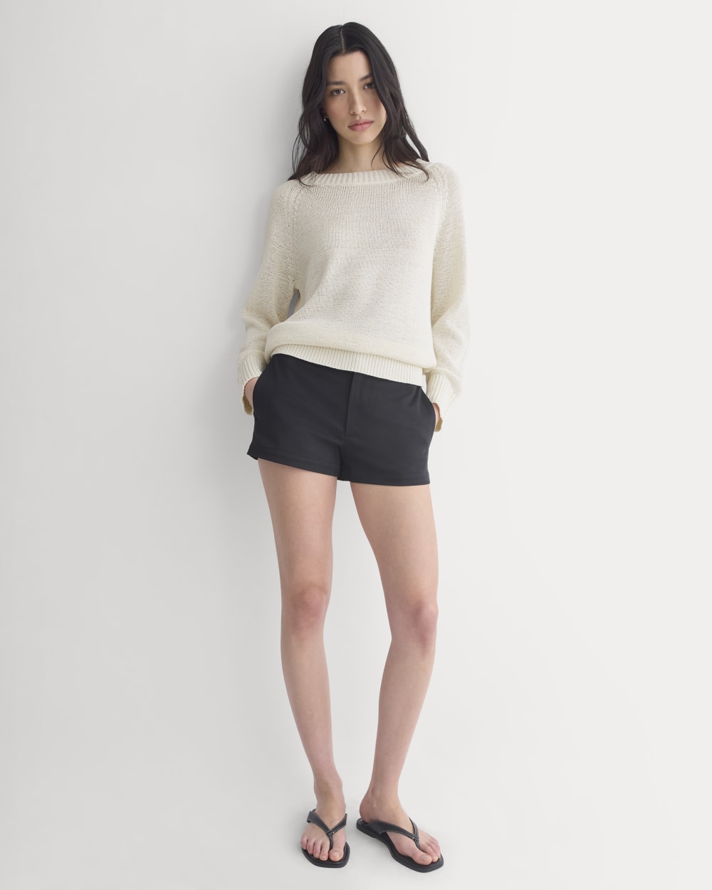 Mini Tailored Short in Black — front view