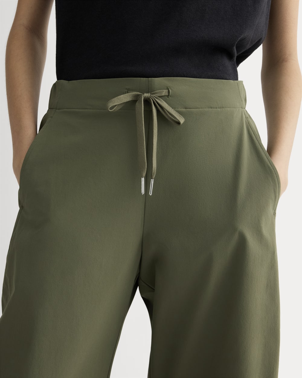 The Anywhere Barrel Pant in Kalamata — detail view