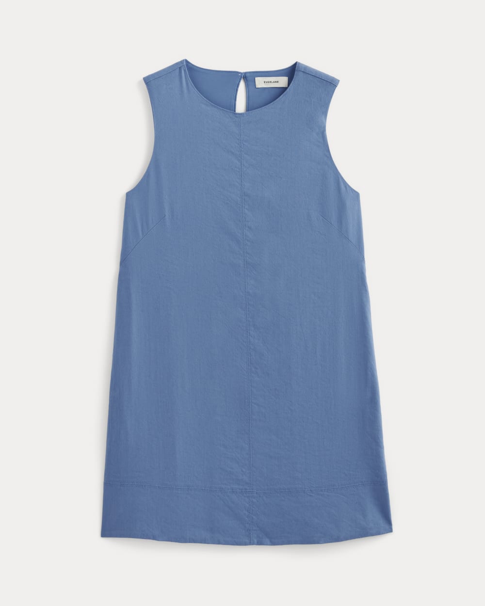 The Shift Dress in Stretch Linen in Bluebell — alternate view