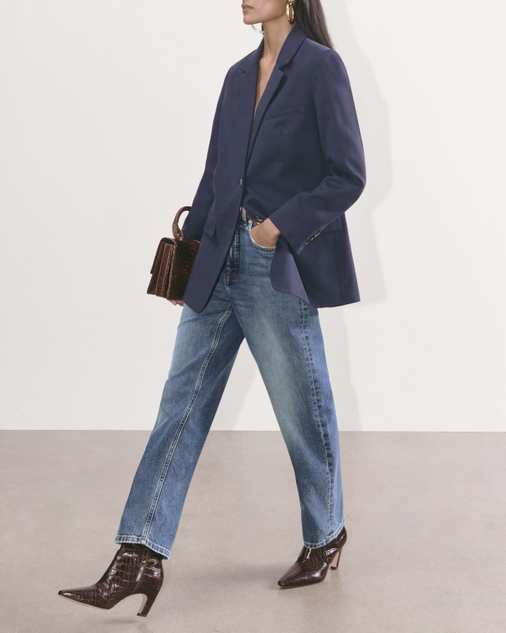 The Way-High® Jean in Mid Indigo — detail view