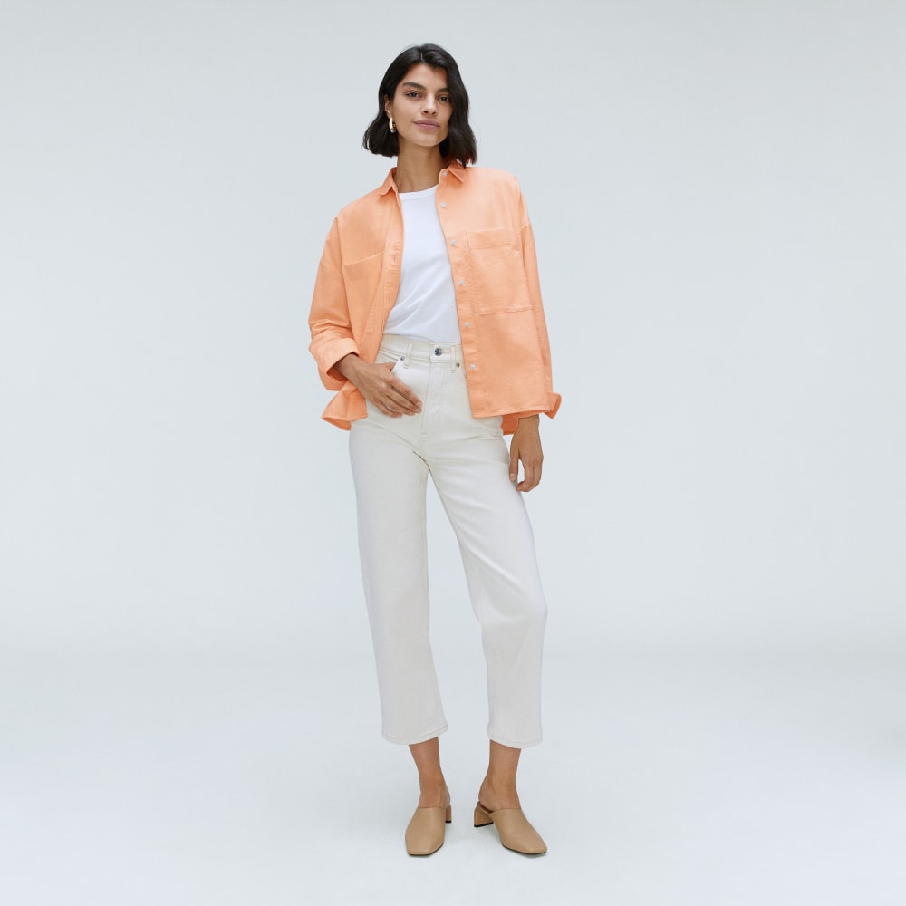 The Boxy Oxford in Apricot — detail view
