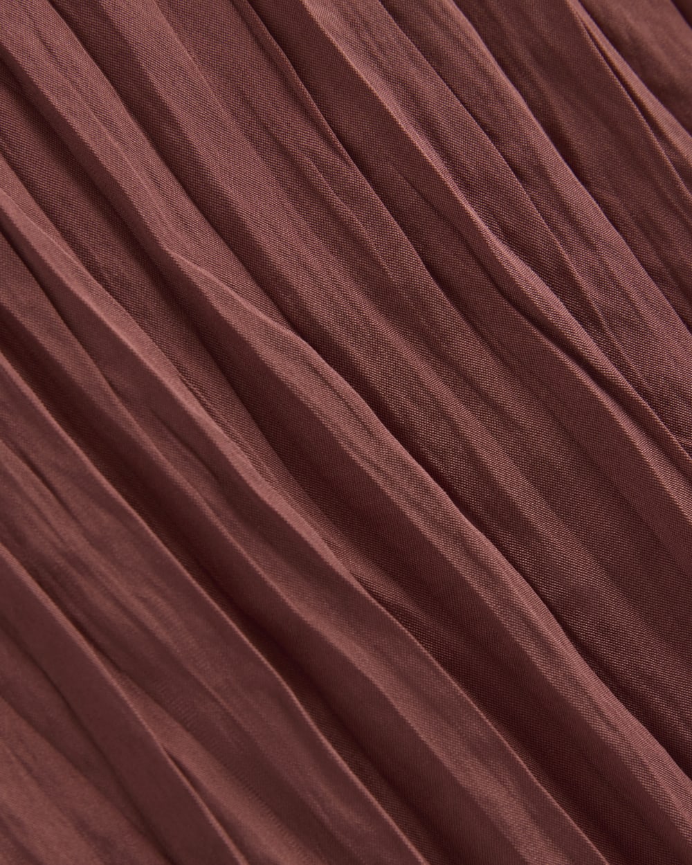 Crinkle Trapeze Tank in Henna Red — detail view