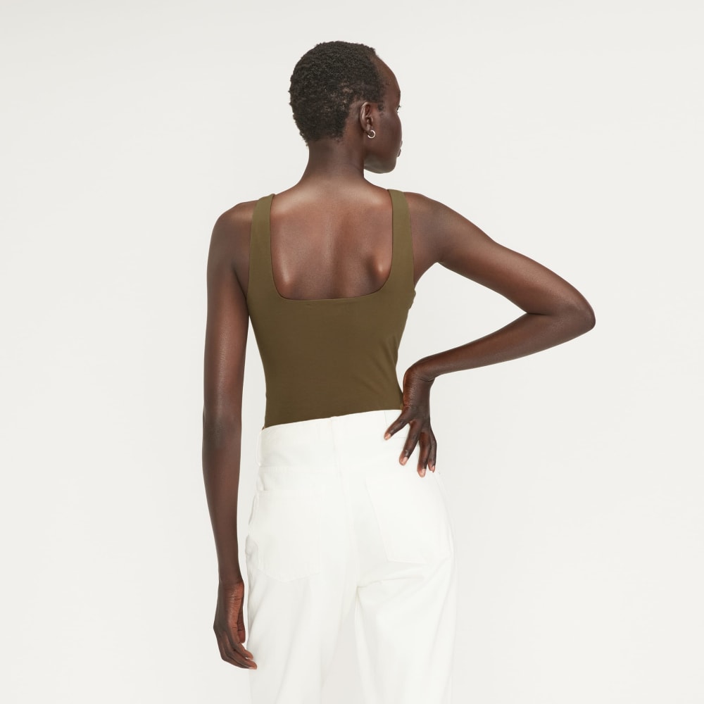 The Supima® Sleeveless Top in Beech — detail view