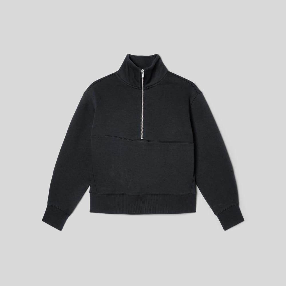 The ReTrack Half-Zip Sweatshirt in Black — alternate view