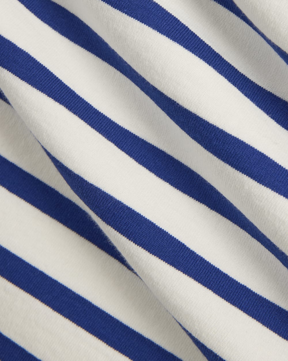 The Mariner Tee in Bone / Mazarine Blue — detail view