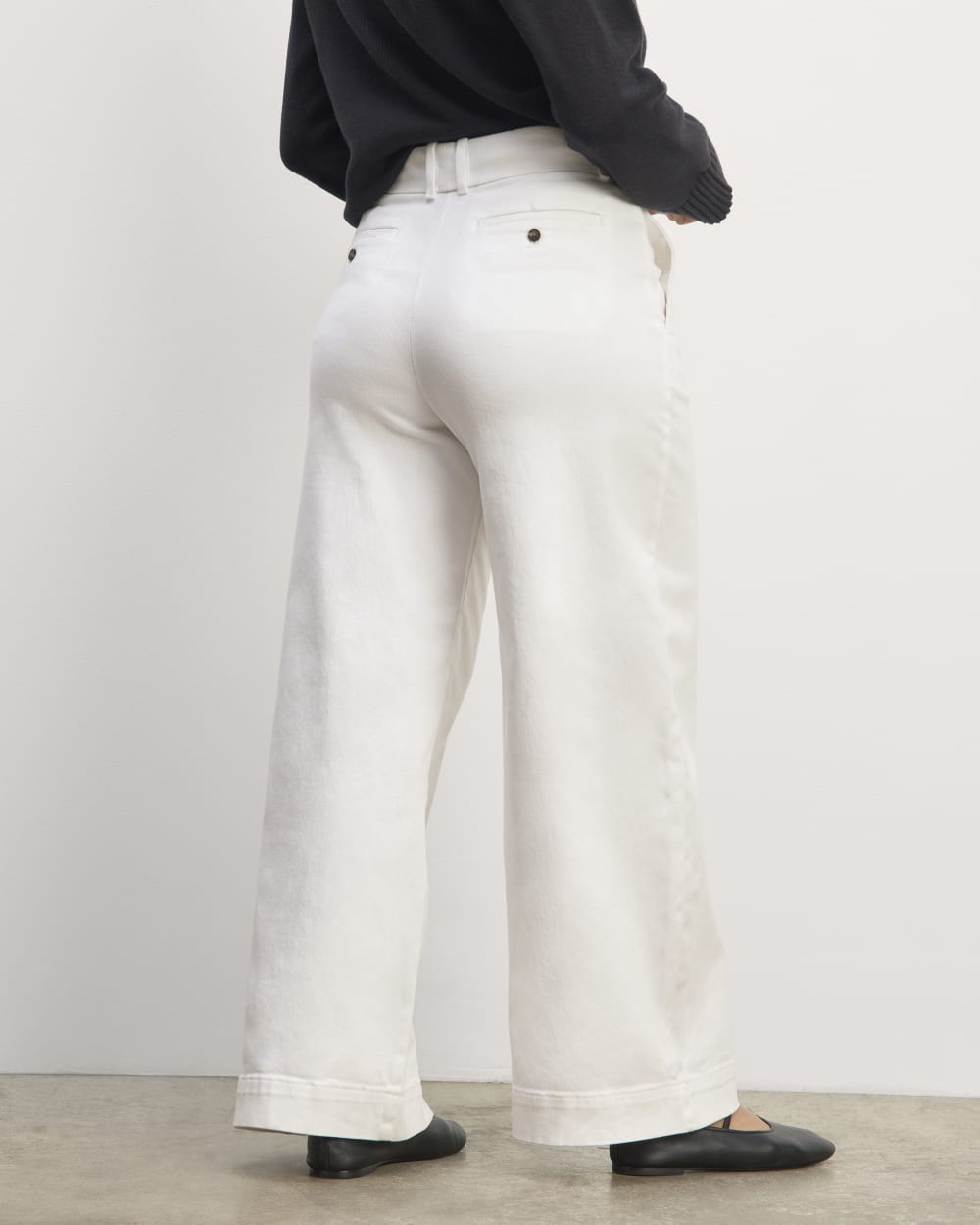 The Phoebe Trouser in White — detail view