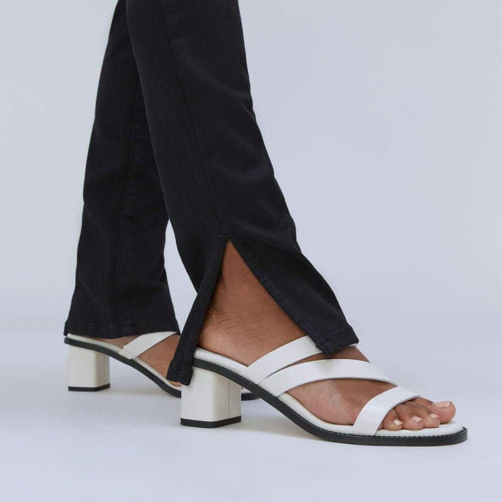 The Way-High® Skinny Split Hem Jean in Black — detail view
