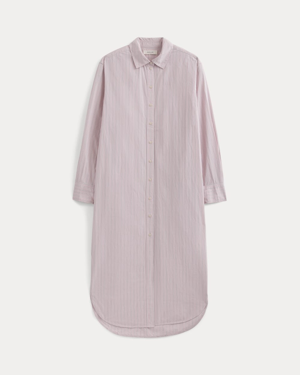Midi Shirtdress in Ultrasoft Cotton in Burnished Lilac/Gardenia — alternate view