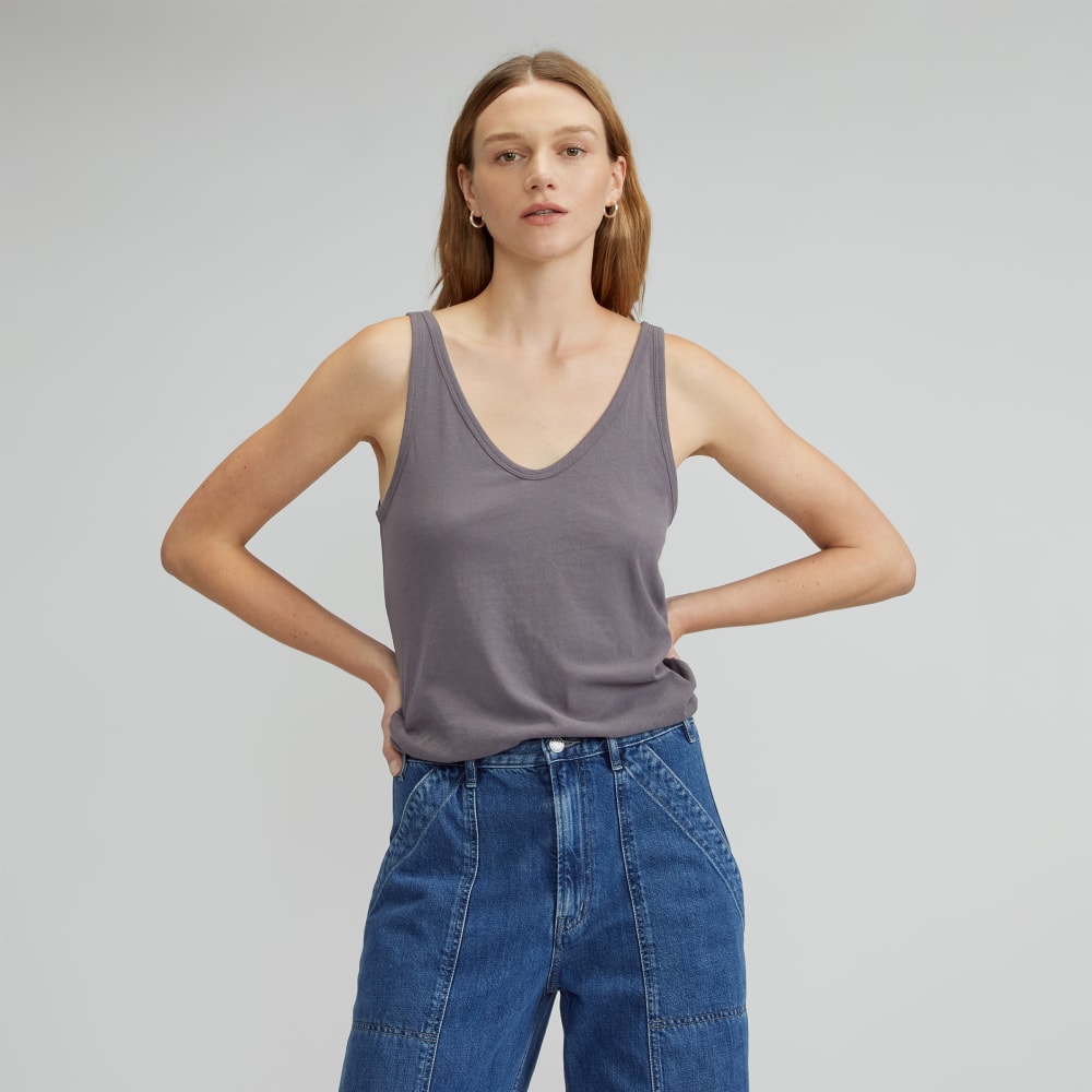 The Air Cami in Boulevard Grey — front view