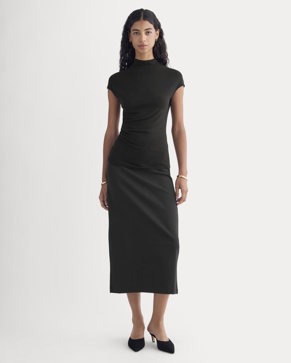 Twist Top in Butterluxe in Black — detail view