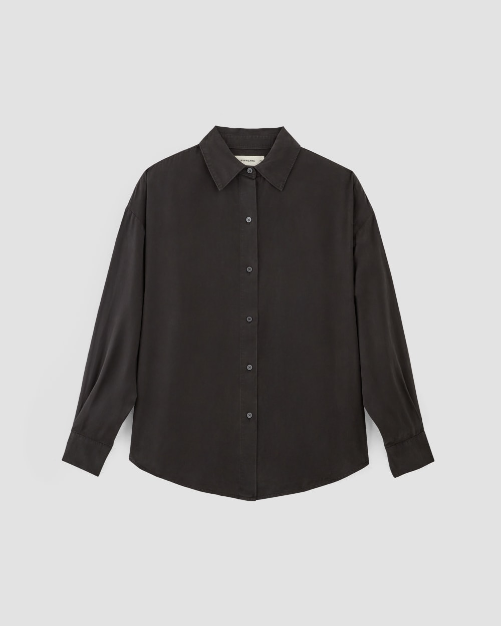 The Oversized Shirt in Butterlite in Black — alternate view