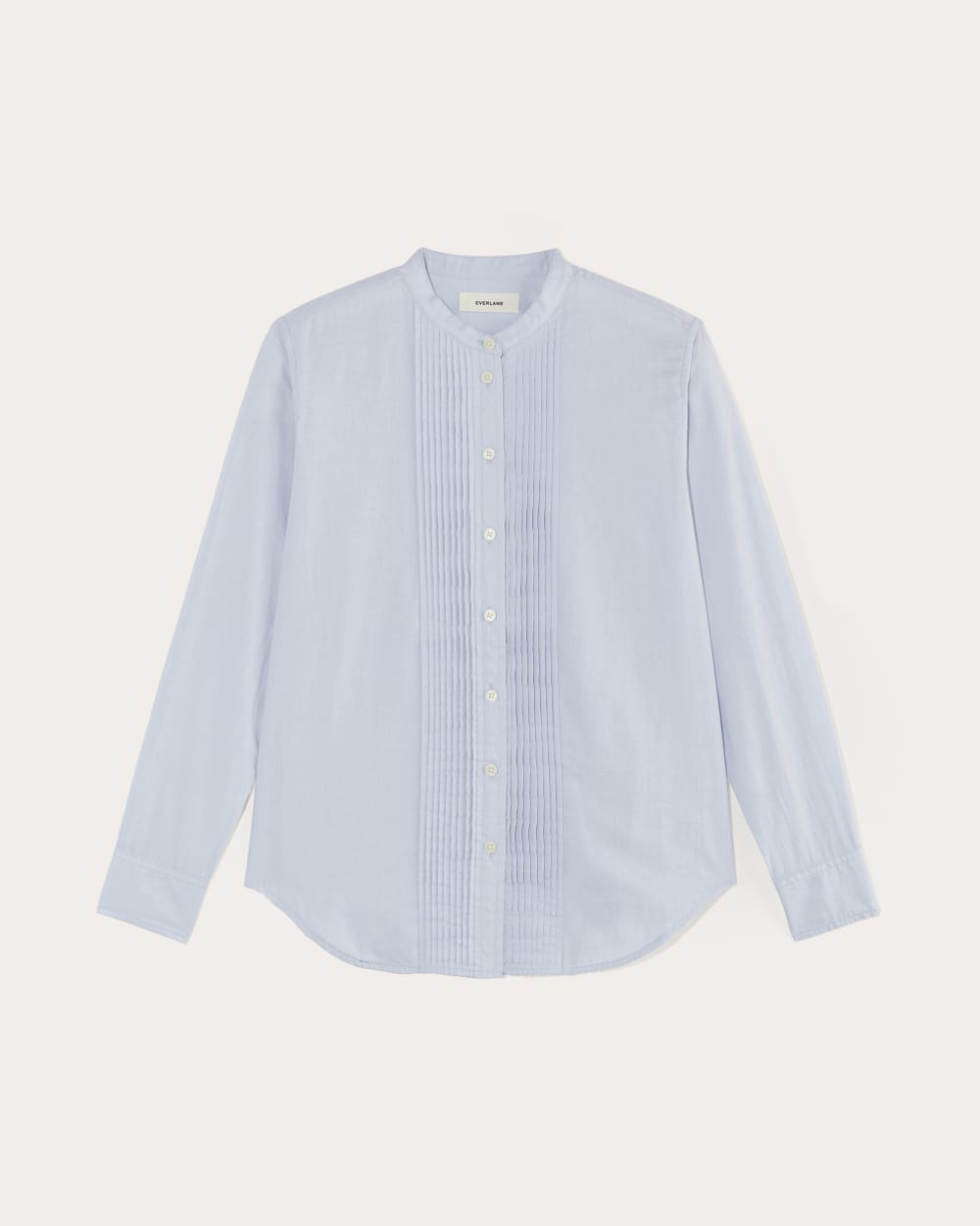 The Tuxedo Shirt in Silky Cotton in Light Blue — alternate view