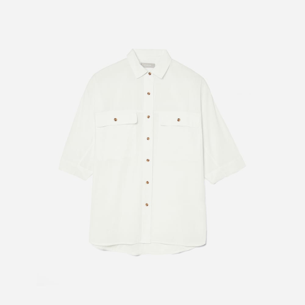 The Cotton Tourist Shirt in White — front view