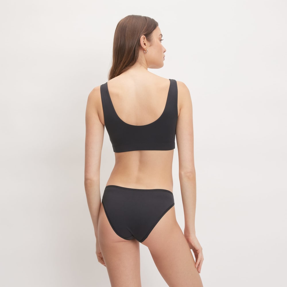 The Cotton Bikini in Black — detail view
