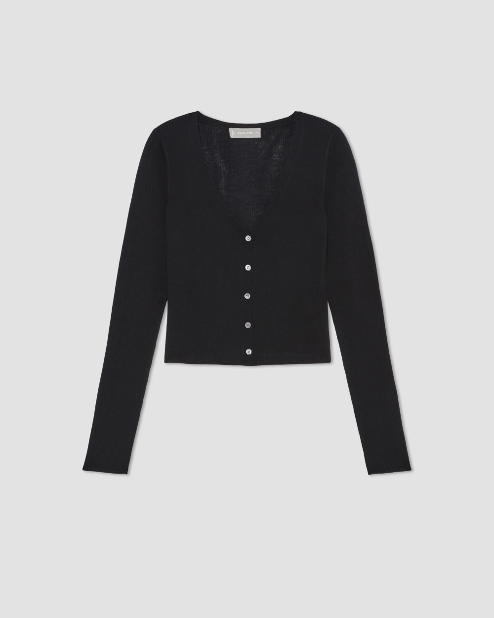 The Cardigan in Ultrasoft Merino in Black — alternate view