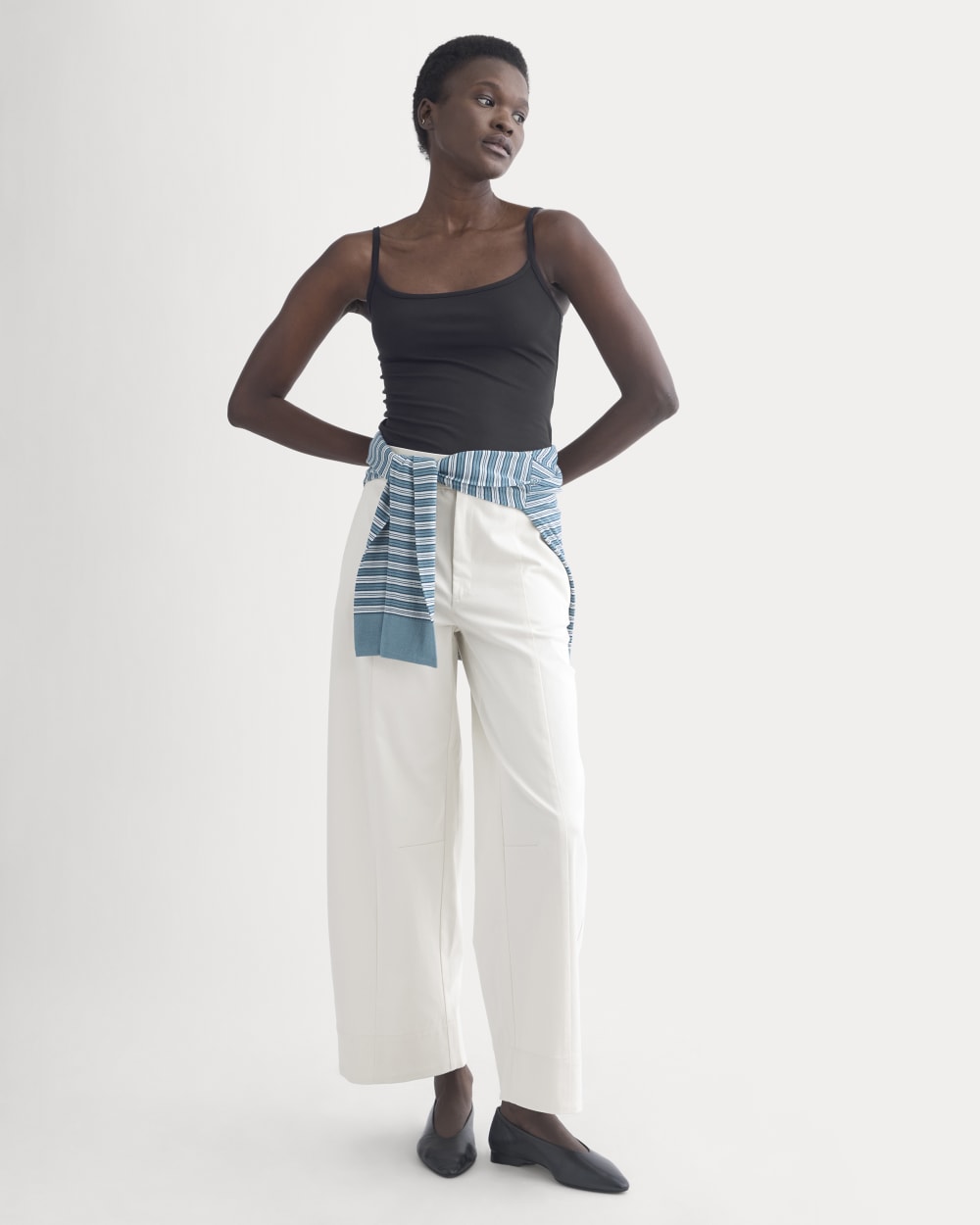 Scoopneck Cami in Black — detail view