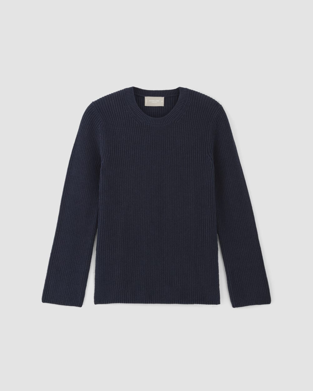 The Organic Cotton Slim Crew Sweater in Navy — alternate view