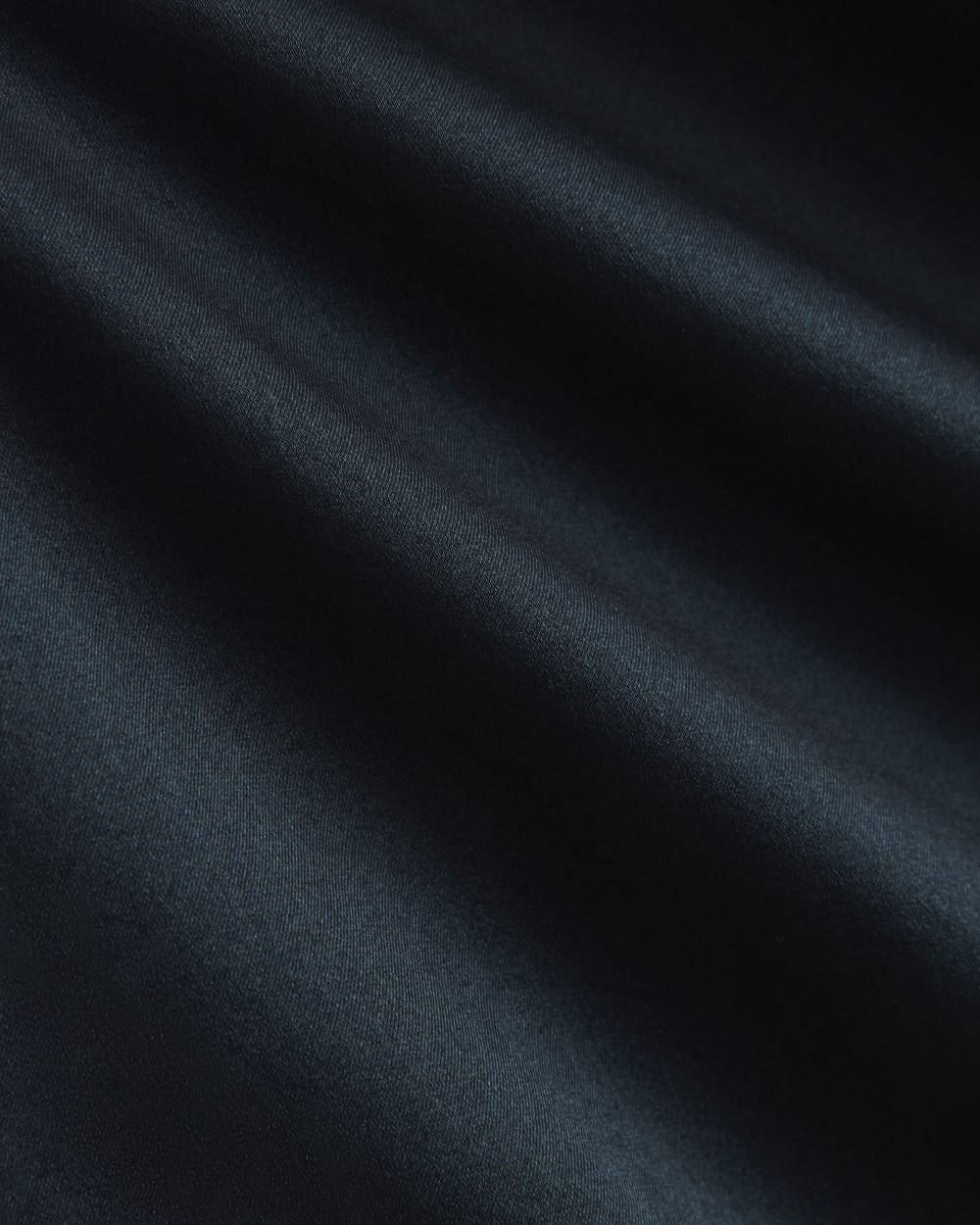 Thin Strap Cami in Silk Charmeuse in Navy — detail view