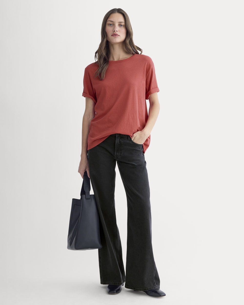 The Air Tee in Vintage Red — detail view