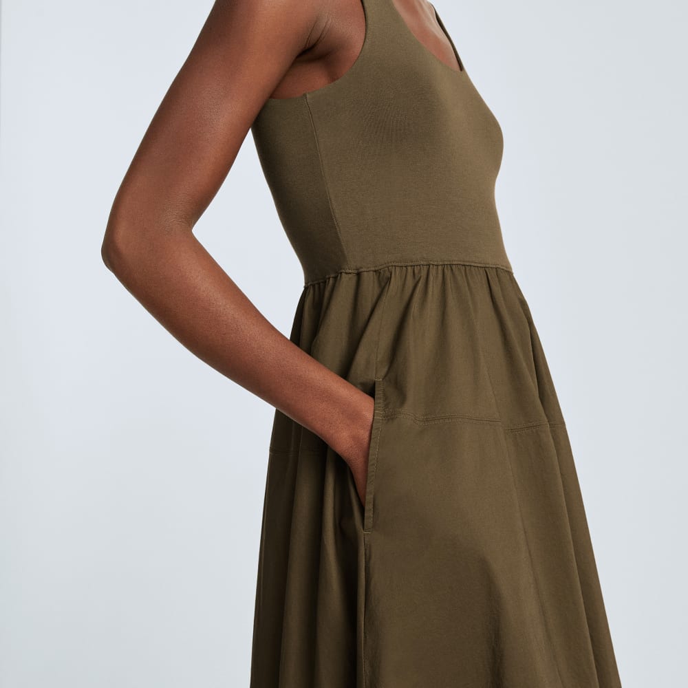 The Riviera Dress in Beech — detail view