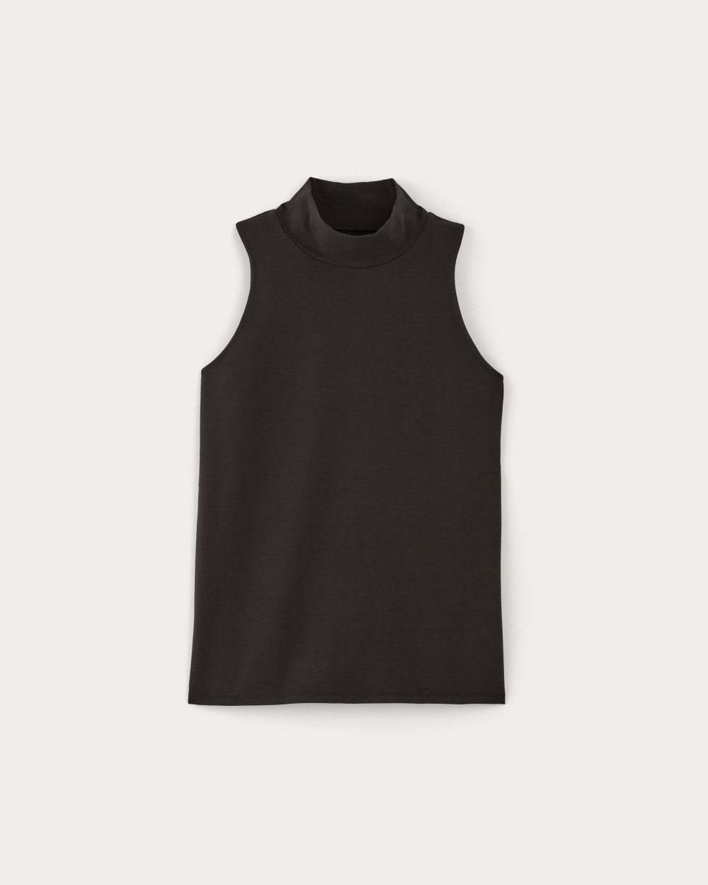 The Form Mock-Neck Tank in Black — alternate view