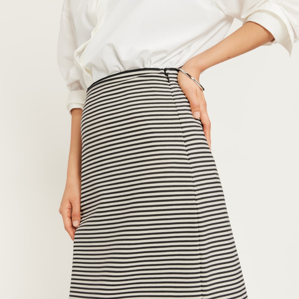 The Dream Maxi Skirt in Parchment / Black — detail view