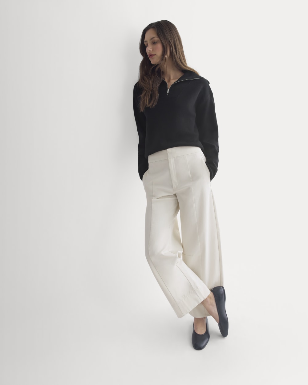 Seamed Balloon Pant in Birch — detail view