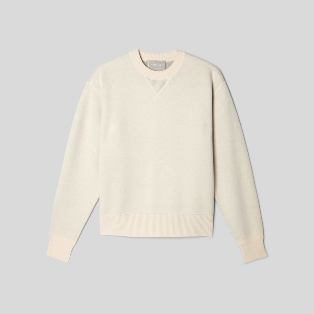 The Cotton-Merino Sweatshirt in Canvas — alternate view