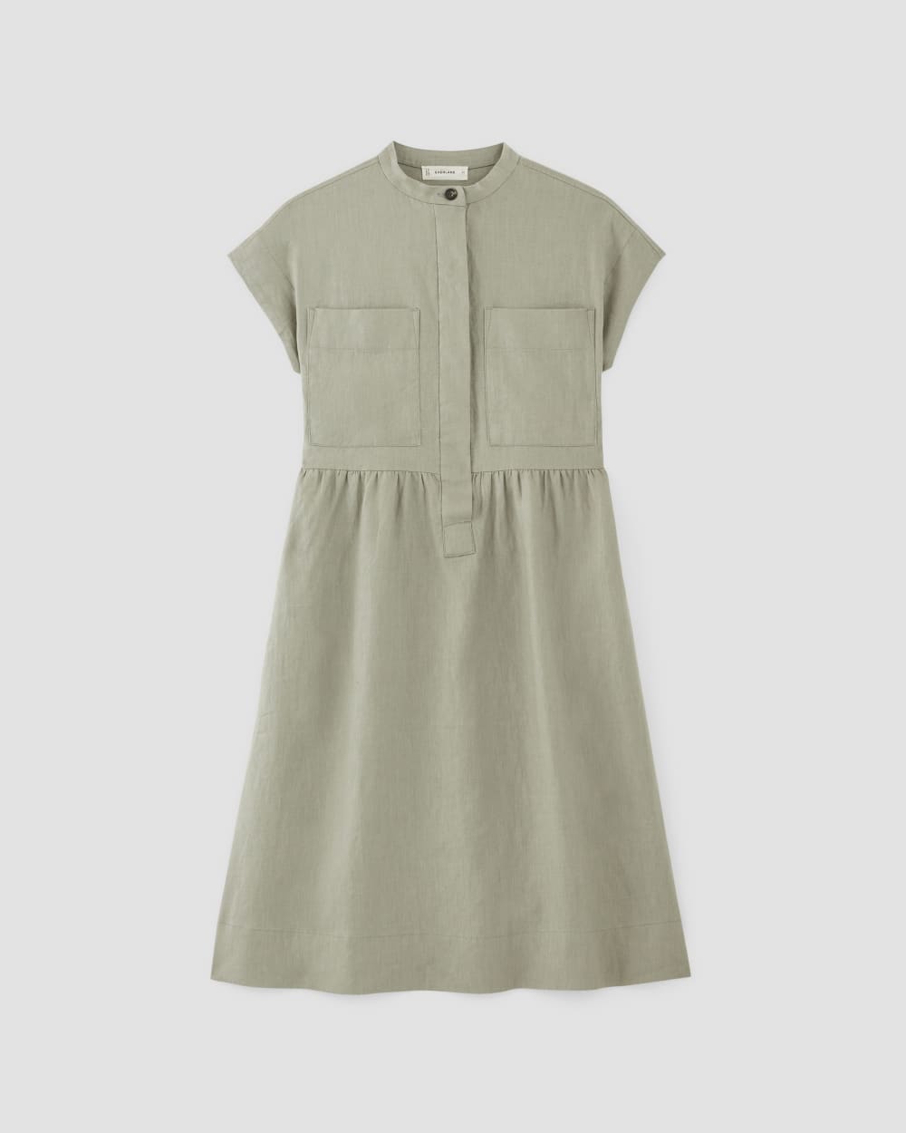 The Craft Dress in Linen in Sage Green — alternate view