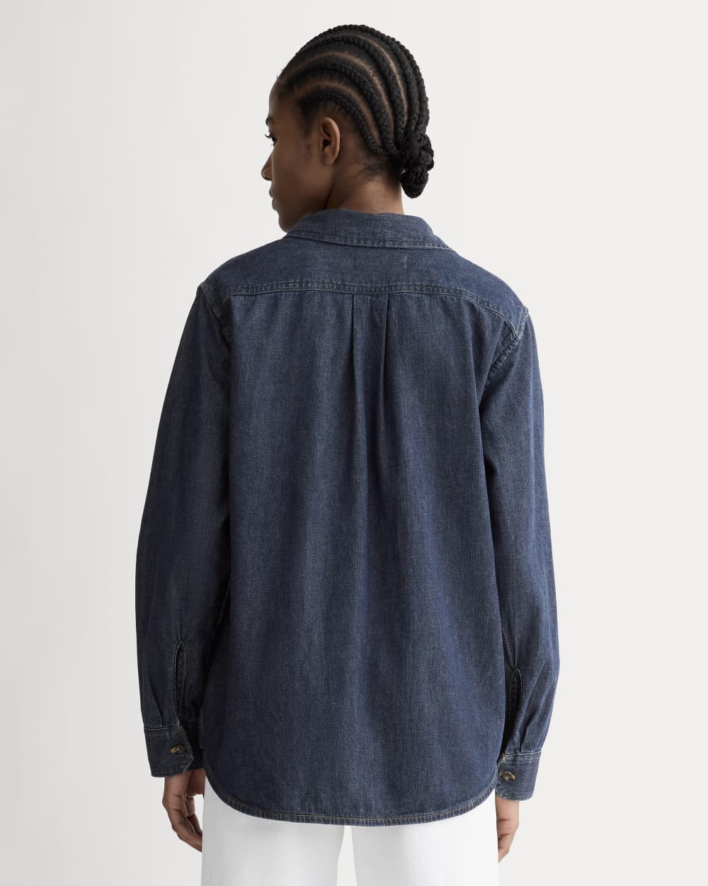 The Must-Have Shirt in Denim in Dark Indigo — detail view