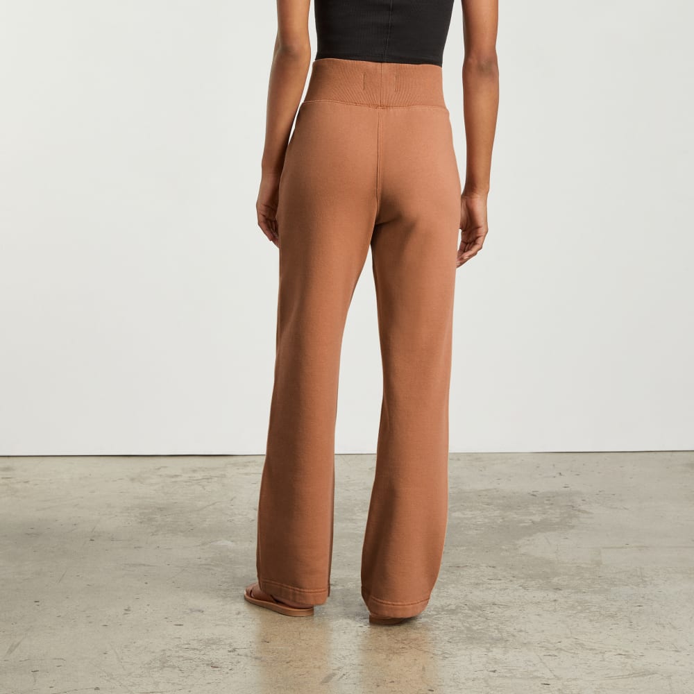 The Track High-Waist Pant in Tawny Brown — detail view
