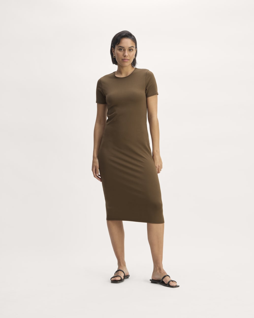 The Form Dress in Cocoa — front view