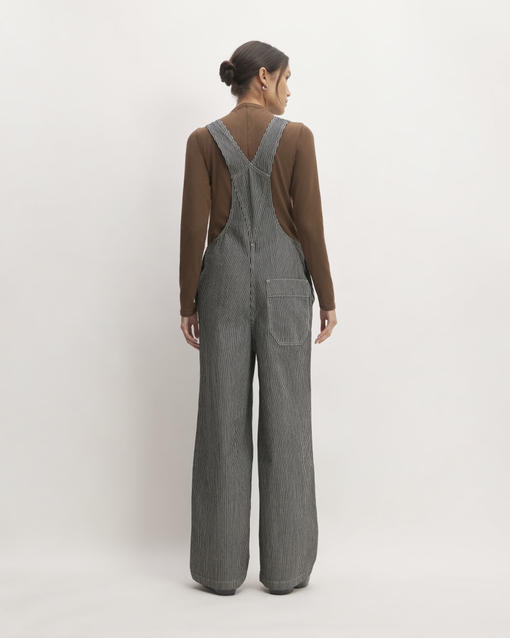 The Gardener Overall in Hickory Stripe — detail view
